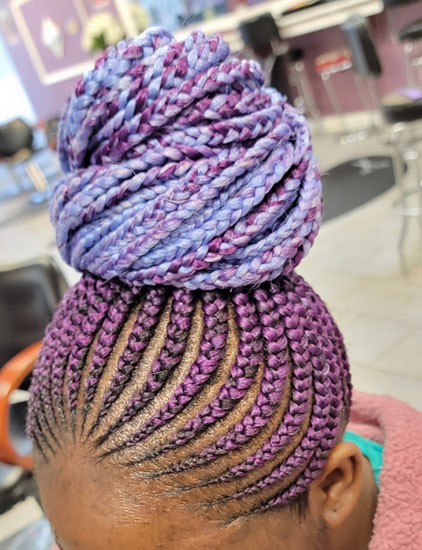 African bun hairstyle